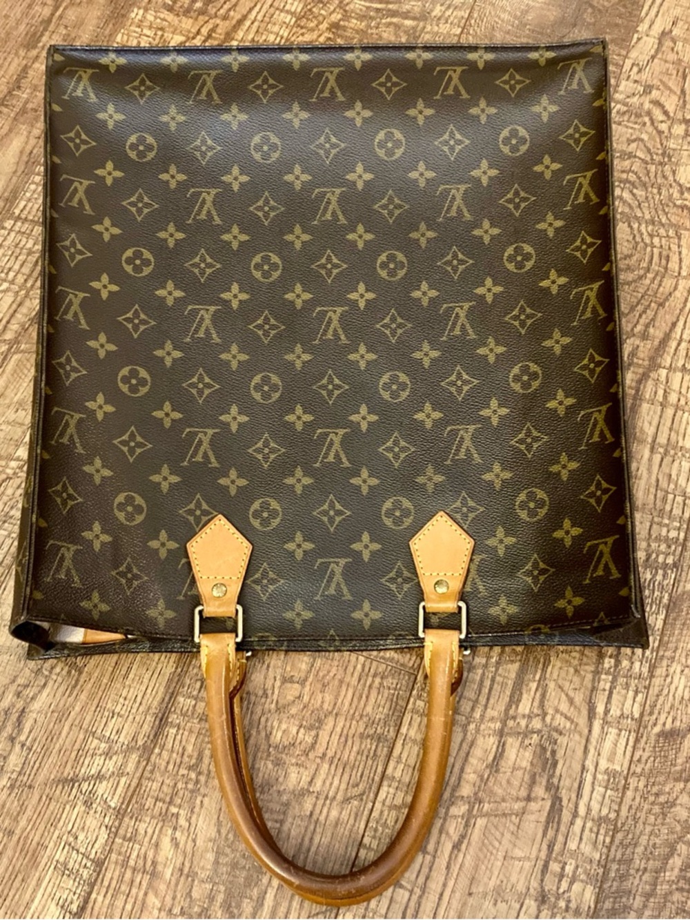 Louis Vuitton Vintage Brown Monogram Sac Plat Tote Bag - Picture 10 of 16
